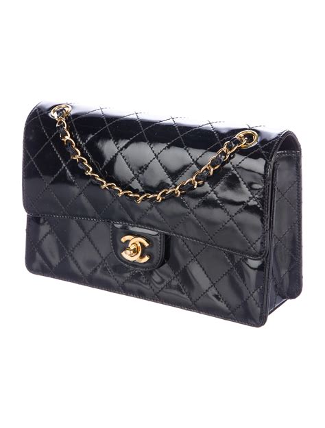 chanel flap patent bag|chanel vintage flap bag.